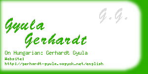 gyula gerhardt business card